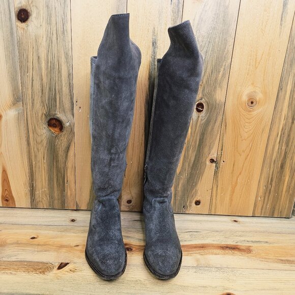 Ariat Two24 Burela Gray Suede Tall Boots - Picture 3 of 8